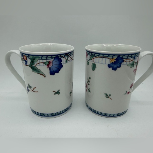 Set Of Two Oneida Blue Lattice Mug 1215336 Floral Cottage - Picture 5 of 9